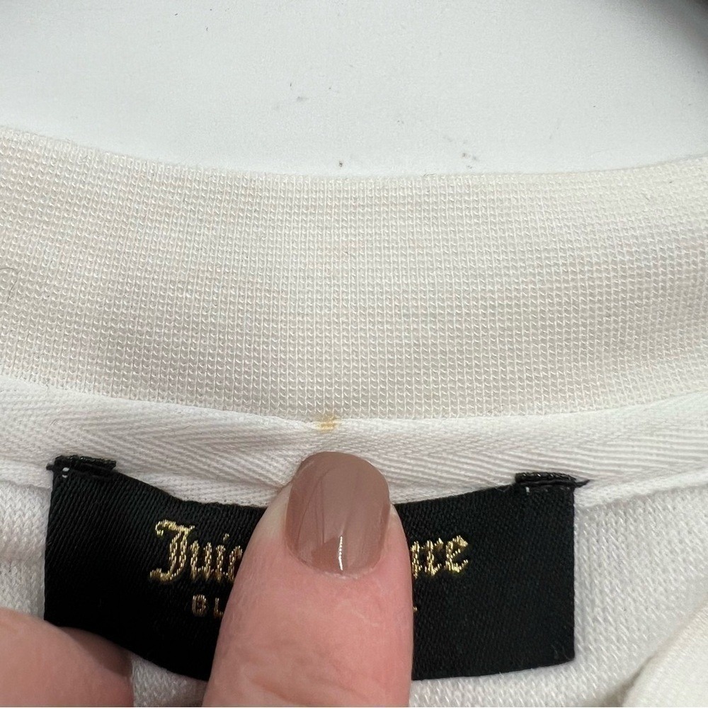 Juicy Couture Black Label White Microterry Track‎ Jacket Racer Stripe XL NWT - Picture 13 of 15